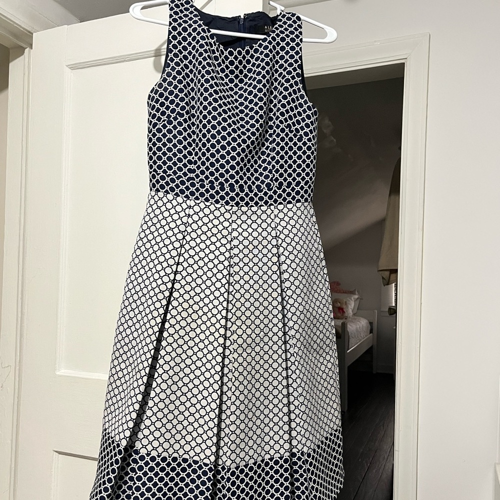 Elegant Black and White Polka Dot Dress